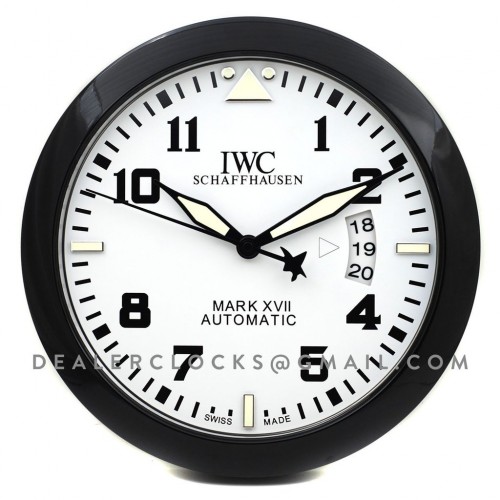 IWC Mark XVII 34 cm weißes Zifferblatt pvd  Wanduhr
