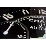 Chanel J12 Automatik-Wanduhr, schwarzes Zifferblatt Chronograph