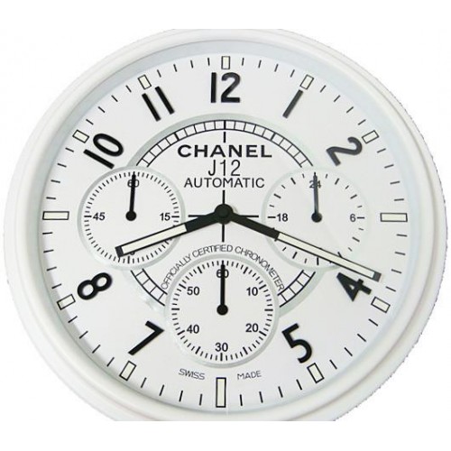 Chanel J12 Automatik-Wanduhr weisses Zifferblatt Chronograph