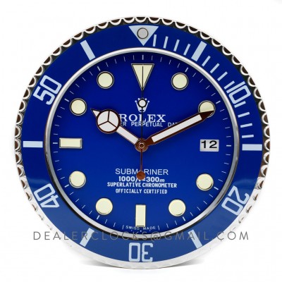 Rolex Submariner 116619LB luminor marker blau Wanduhr