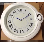  Cartier Balon Bleu De   Keramik weisses Wanduhr 