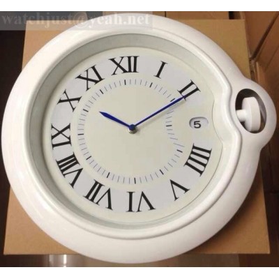  Cartier Balon Bleu De   Keramik weisses Wanduhr 